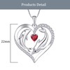 Starnny Dolphin Heart Necklace Women's Silver 925 Pendant Necklace 3A