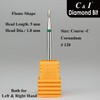 C & I Diamond Nail Drill Bit Flame Shape E-File