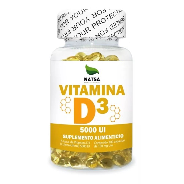 Natsa Vitamina D3 5,000 Iu, 300 Softgels