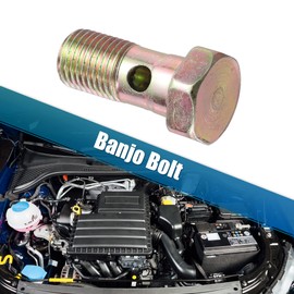 X AUTOHAUX 2 Set Banjo Bolt Brake Fitting Adapter Kit M12x1.25 Brake Line Thread Single Banjo Bolt with 12mm Washers