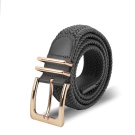 SNCEAW Casual Braided Woven Stretch Belt Women Men Elastic Belts for Women Golf Belts for Pants Jeans, A-dark Grey, S: Fit Waist 29-32Inches
