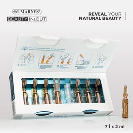 Marnys Kosmetische Ampullen Antipollution Extrem - Haut Umwelt- und Digitalverschmutzung ausgesetzt - 7 Ampullen à 2 ml für zwei Wochen - Weißbraun, Niacinamid und Glykogen 60 g