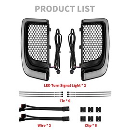 Motor Guard Lowers Parrillas Carenado de pierna LED Luz de giro Compatible con Harley Touring Street Glide Road Glide Electra Glide FLHTK FLTRU 2014-2023