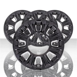 Set of 4 18" 8 Spoke Snap-On Wheel Skins for Ford F-250 XL 2020 - Gloss Black