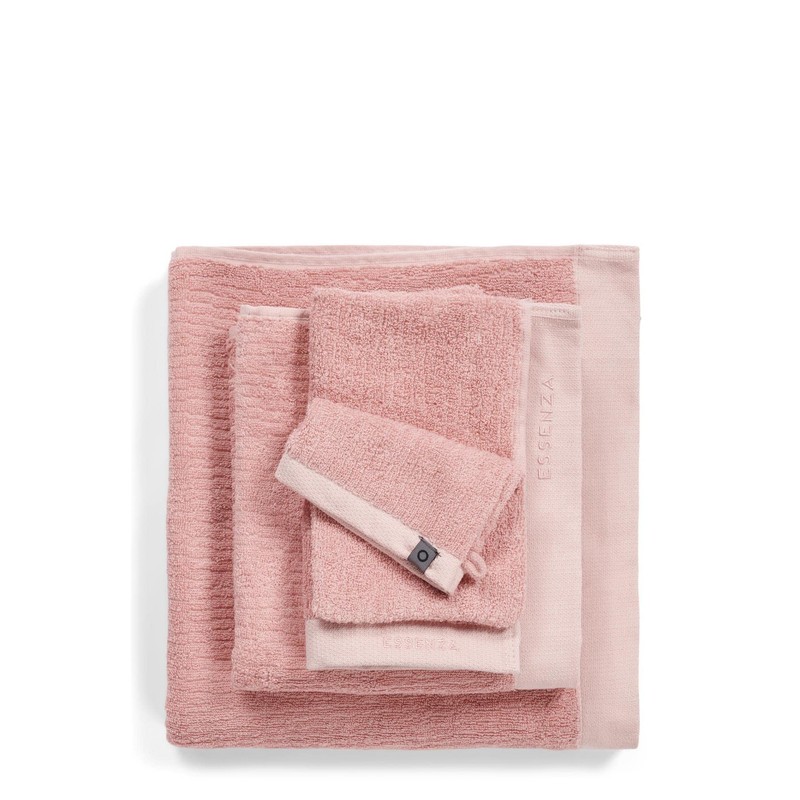 ESSENZA Connect Organic Lines Hand Towel Plain Terry Towel Rose