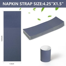 XINGYUNDEL Napkin Bands, Paper Napkin Rings Self Adhesive,Silverware Wraps Bands,Table Setup Wedding Event Party Supply(Naval Blue, 200pcs)