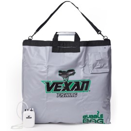 Vexan Aerated Tournament Weigh In Bag for Bass Fishing - Heavy Duty 24"x24" Bubble Fish Bag for Live Fish w/Built-In Aerator System - Waterproof, Zippered, Padded Handles, Triple-Welded Seams