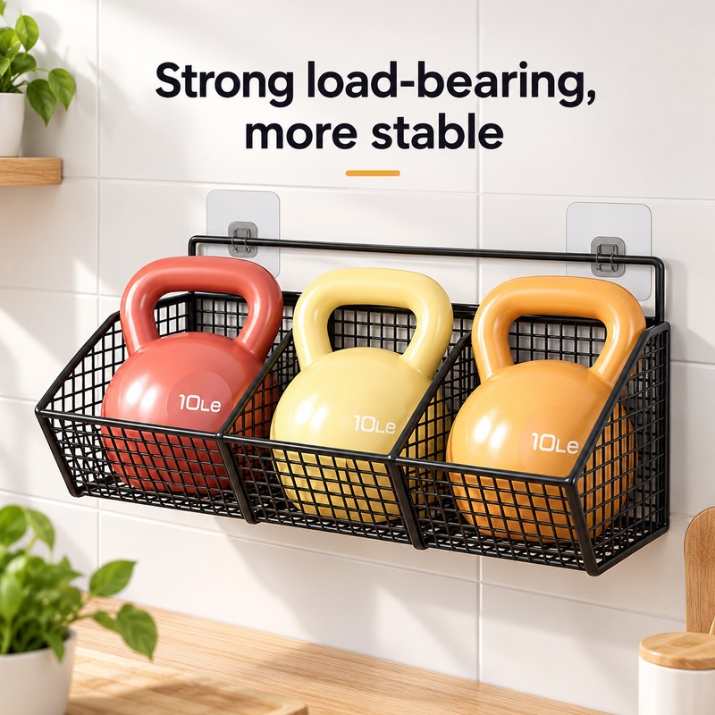 Wall-Mounted Kitchen Storage Basket for Vegetables and Pantry Organization –