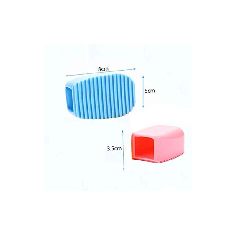 DNHCLL 2PCS Candy Color Mini Silicone Washboard Creative Handheld Laundry