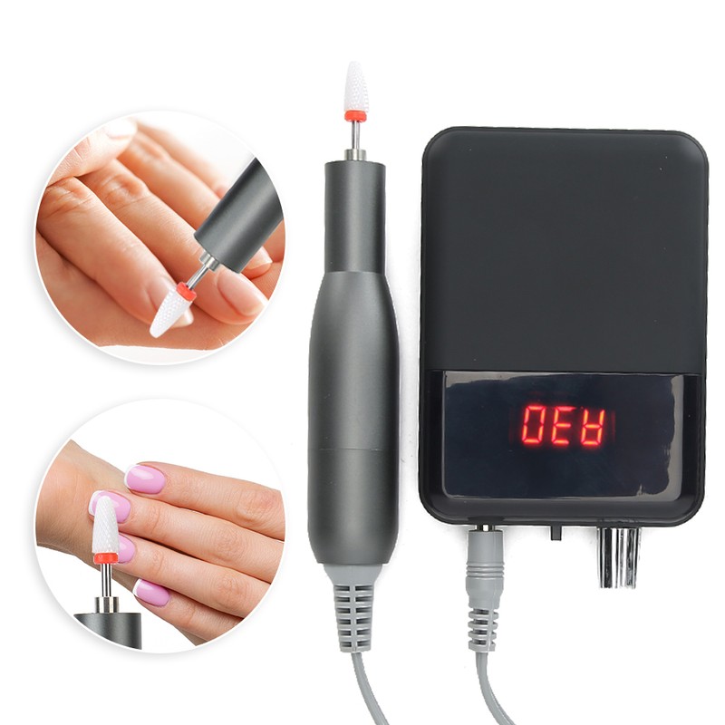 30000RPM Professional Nail Drill Portable Electric Nail Polishing Machine Mini