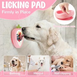 Freeze Dog Lick Bowl, alfombrilla antideslizante para perros de alimentador lento para perros, tazón de silicona para aliviar la ansiedad y el aburrim