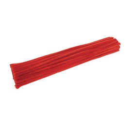 Colorations Red Chenille Stem Pipe Cleaners, Pack of 100, Arts & Crafts, Decorating, STEM, Single Color, Activities for Kids, Crafting, Straw Cleaner, DIY