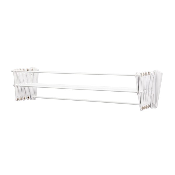 Woolite 24" Wide Collapsible Wall-Mount Drying Rack, Chrome