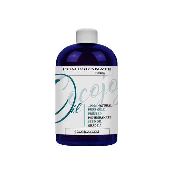 cocojojo Pomegranate Oil 100% Pure Seed Oil Cold Pressed 8 oz Refined Skin Hair Nails Cuticles Premium Grade