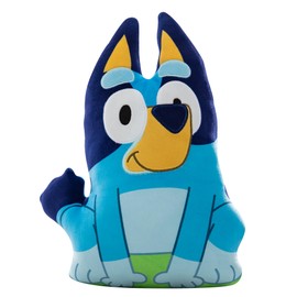 NORTHWEST Bluey Happy Bluey Cloud Pillow 12" – Plush Kids Stuffed Toy, Cartoon Character, Bedroom Decor, Gift for Girls & Boys