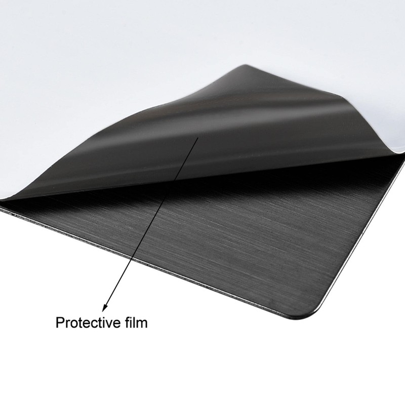 uxcell Blank Metal Card 100x60x0.4mm Brushed 201 Stainless Steel Plate