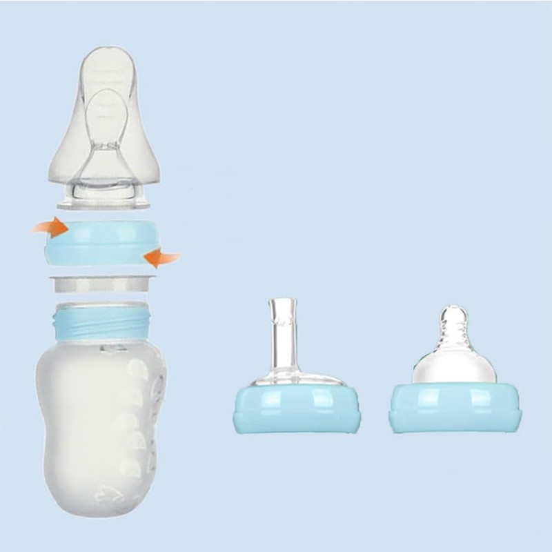 SIQITECHNO Drinking Aids Feeding Cup with Three Style Spoon Straw