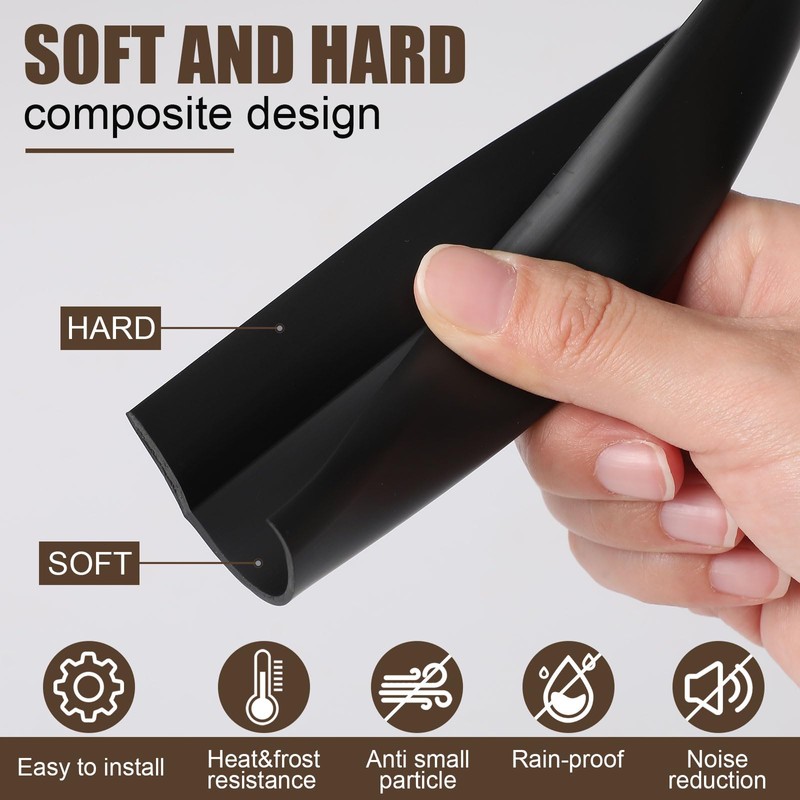 Pangda 36 ft Garage Door Top and Side Seal PVC