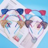 Whakano Pack of 10 Cat Ears Headband, Sequin Headbands, Cat