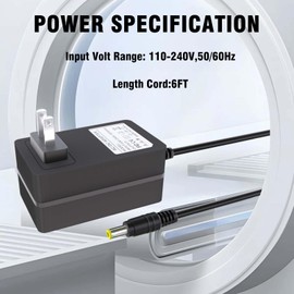 15V Power Supply Compatible with Moukey Karaoke Machine for MTs10-1 MTs10-2 MK3017-US MTs10-4 MTs12-1 MTs210-1 Wireless Karaoke Machine Portable Bluetooth Speaker Power Supply Cord