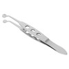 Baluue Stainless Steel Eyelid Massage Tweezers Gland Forceps for Eye