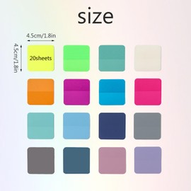 320 Sheets Transparent Sticky Notes, Colored Clear Sticky Notes, Waterproof Translucent Sticky Notes for Notepad Adhesive Memo Pads Annotating Books School Supplies