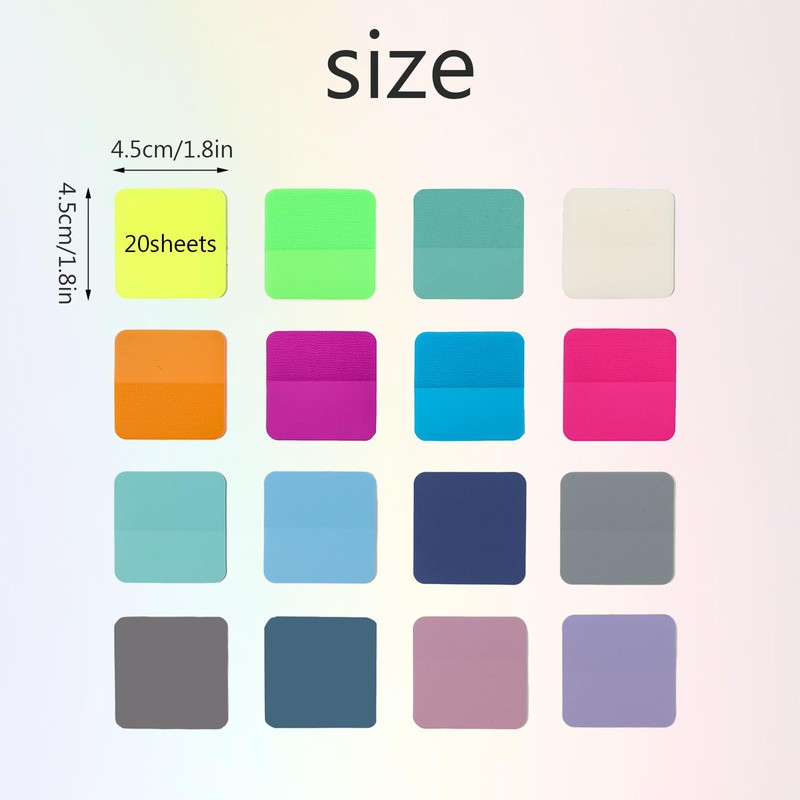 320 Sheets Transparent Sticky Notes, Colored Clear Sticky Notes, Waterproof