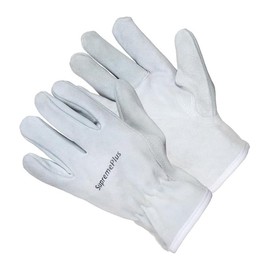 SupremePlus Premium Leather Work Gloves Men & Women - Large - 1 Pair - Lightweight Goatskin Driving Gloves Men - Keystone Thumb, Abrasion Resistance - Cut & Sew Construction Gloves - White