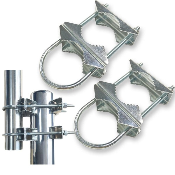 Sactulaz Double U-Bolt Clamp Bracket for Starlink Dish Pole Mount