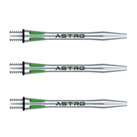 WINMAU Astro Aluminium Green Intermediate Dart Stems (Shafts) - 1 set per pack (3 shafts in total)