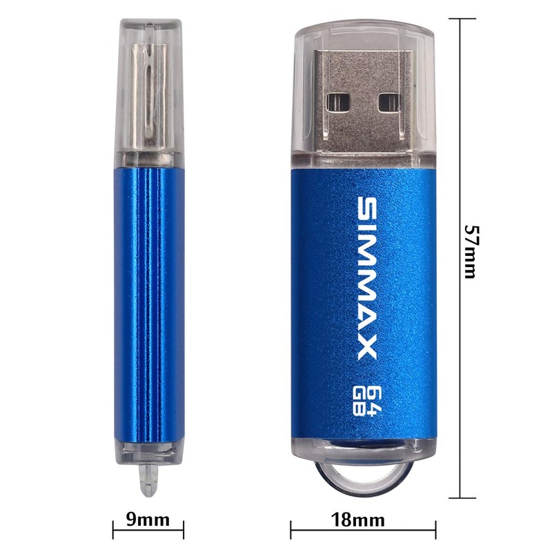 SIMMAX Memory Stick 64GB USB 2.0 Flash Drives Thumb Drive