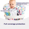 MIKI WELL Waterproof Baby Bibs, Clear Long Sleeve Bibs, Toddler