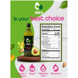 ALEO, Cooking blend avocado oil, Keto, Perfect for frying, grilling, roasting & baking, Can help to keep your heart strong, avocado, vegetable oil, 32.1 O/950 ml