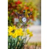 Evergreen Garden Outdoor Rain Gauge - Dragonfly Thermometer & Rain