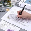Multifunctional Geometric Ruler Student Mathematics Drawing Tools School Office, Clear