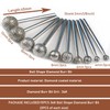 CBRIGHT Ball Shape Diamond Burr Bit,15pcs 36# Coated Course Burrs