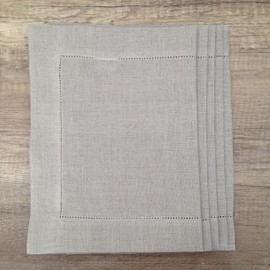 Table Set of 4 Placemats Made Of 100% Pure Linen 30 x 45 cm