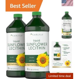 Sunflower Lecithin Liquid 16 oz Pack  Non-GMO Soy Free Gluten Free