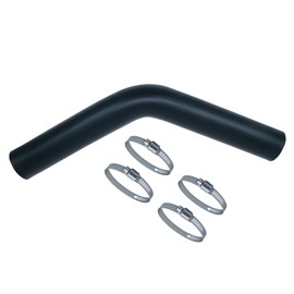 1 1/2" Gasoline Fuel Filler Neck Hose with 4 Clamps - 15 7/8" Length Gas Tank Hose Replacement (1.5" ID 45 Degree)