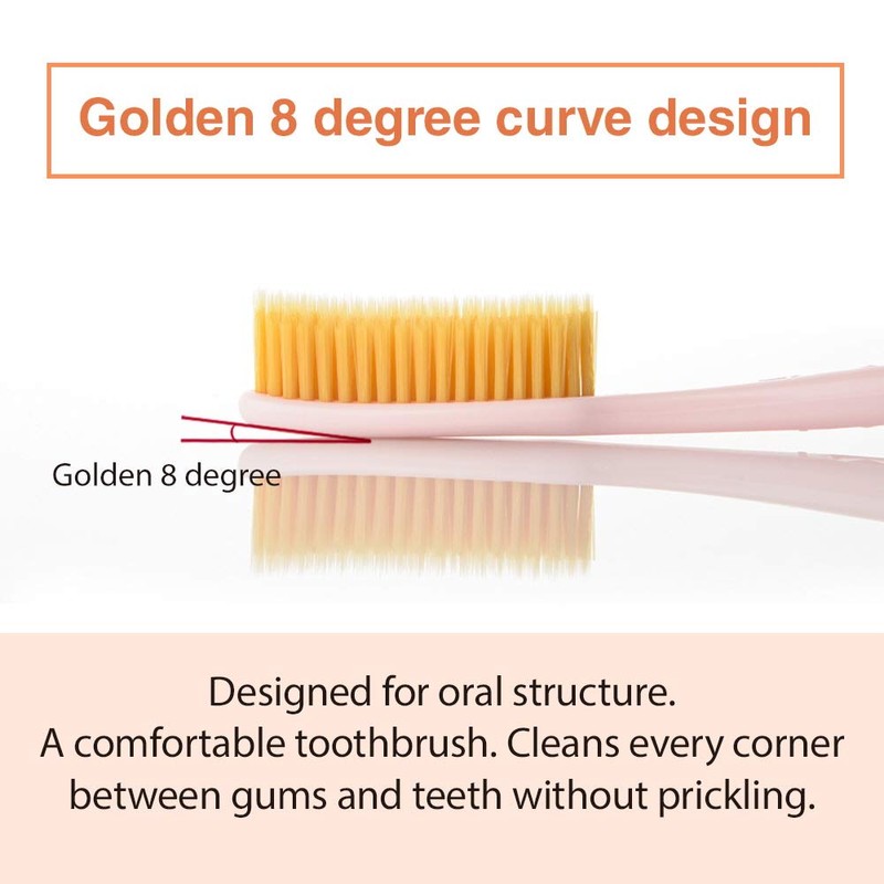 WANGTA Toothbrush 4pcs, Twice as Wide as Regular Brush Head,