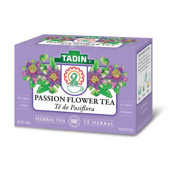 Tadin Tea, Pasiflora (Passion Flower) Tea, 24-Count Tea Bags (Pack of 12)