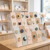 4 Tier Acrylic Button Pins Organizer Stand for Badge Display,