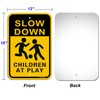 PHTTULE Slow Down Sign Children at Play Sign 2-Pack, 18"