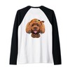 Punk Rock Poodle Dog with Bandana and Style Raglan Baseball