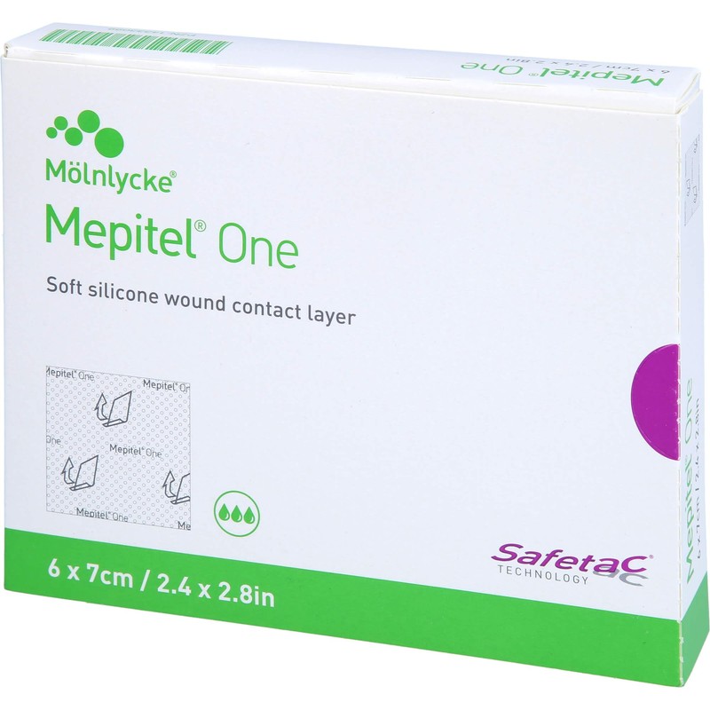 Mepitel One Safetac Wound Dressing 6cm x 7cm x 5