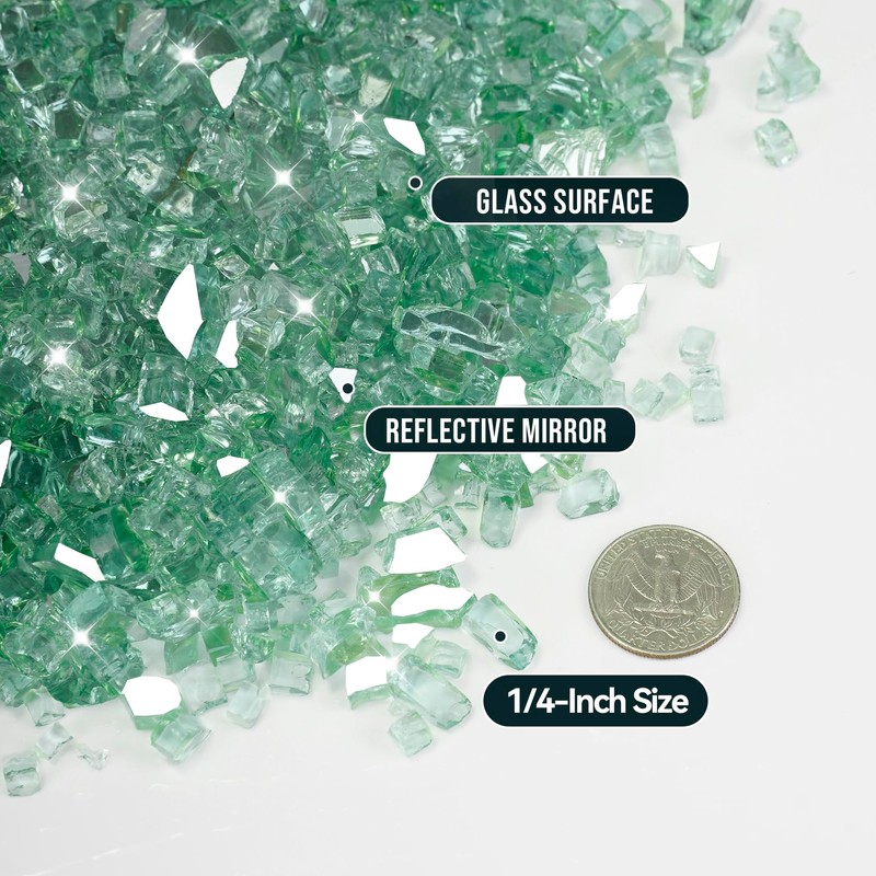 Skyflame 10-Pound Fire Glass for Fireplace Fire Pit and Landscaping,