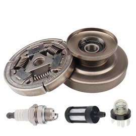 Iggniopt Clutch & Clutch Pulley Clutch Drum Pulley w/Bearing & Clip for TS410 TS420 Replace 4238-160-2002, 4238-760-8500