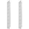 2 PCS 80 * 300mm Rectangle Silver Aluminum Alloy Mesh