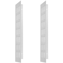 2 PCS 80 * 300mm Rectangle Silver Aluminum Alloy Mesh Air Vent for Cabinets and Furnitures