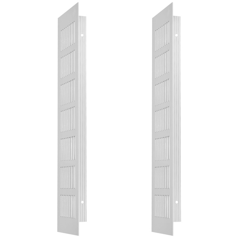 2 PCS 80 * 300mm Rectangle Silver Aluminum Alloy Mesh